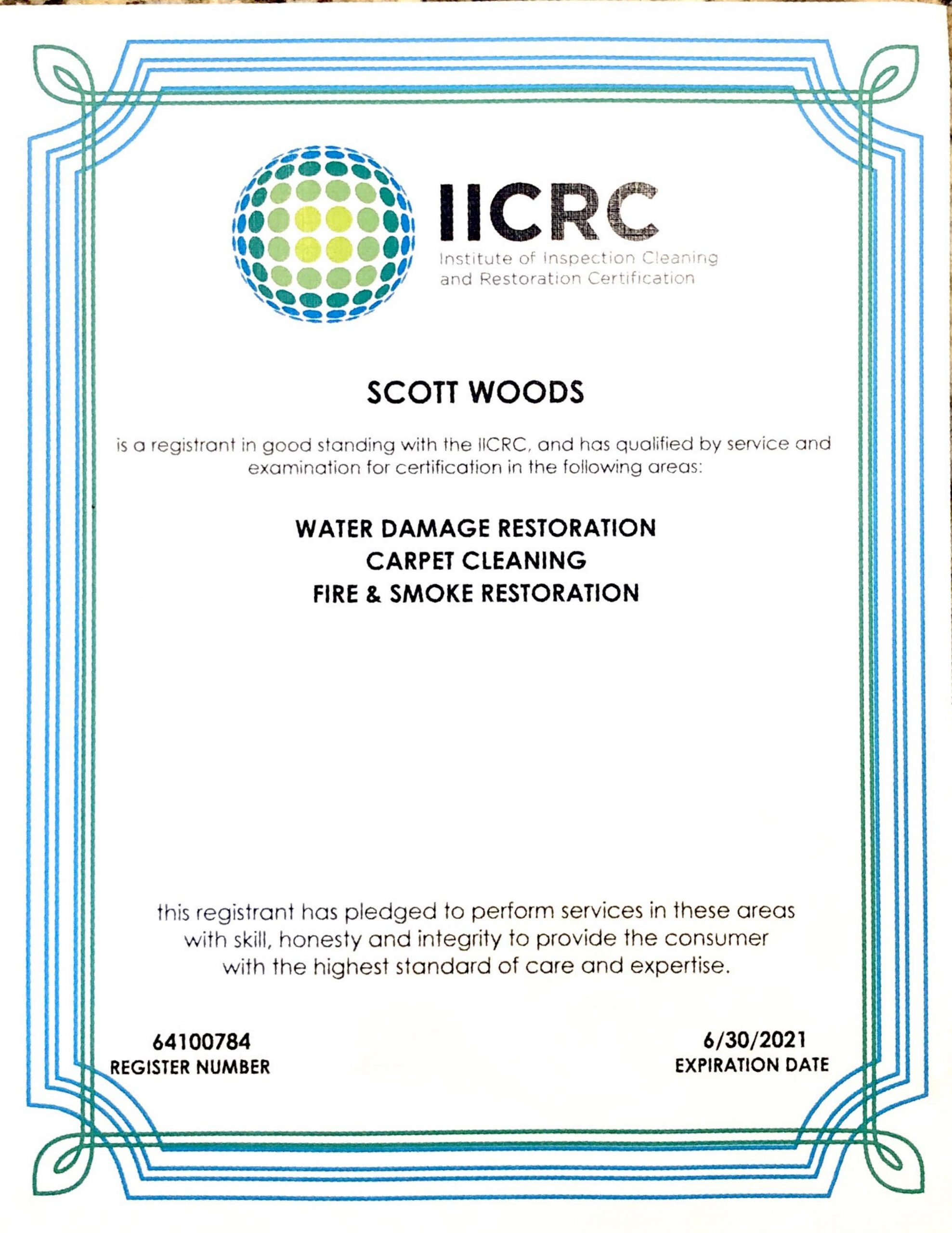 Awards & Certifications Global Star RestorationMold